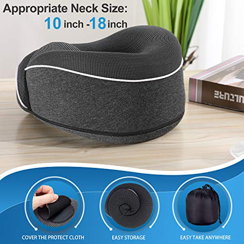 UBEUONLY Adjustable Travel Neck Pillow - Black