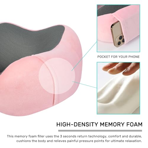 Travel Pillow Set: Memory Foam Neck Pillows for Comfort