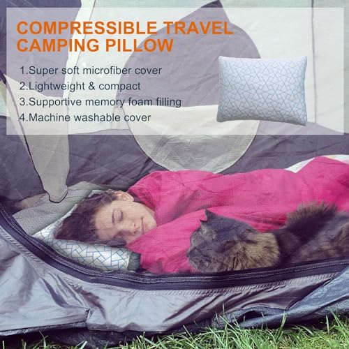 Tuphen Memory Foam Travel Pillow - Cooling & Compact