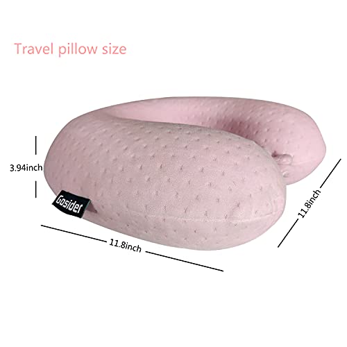 Pink U-Shape Memory Foam Travel Neck Pillow
