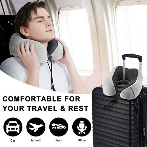Travel Pillow Set: Memory Foam Neck Pillows for Comfort