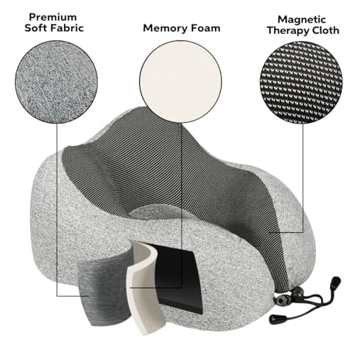 Homeify Airplane Neck Pillow - Pure Memory Foam, Comfortable