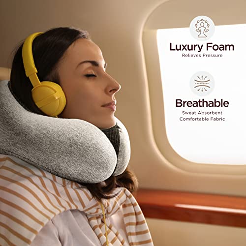 Homeify Airplane Neck Pillow - Pure Memory Foam, Comfortable