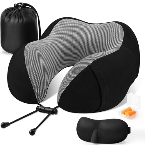 CloudBliss Travel Pillow - Premium Memory Foam Neck Pillow