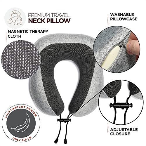 Homeify Airplane Neck Pillow - Pure Memory Foam, Comfortable