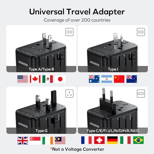 MOMAX Universal Travel Adapter: Worldwide Power for Devices