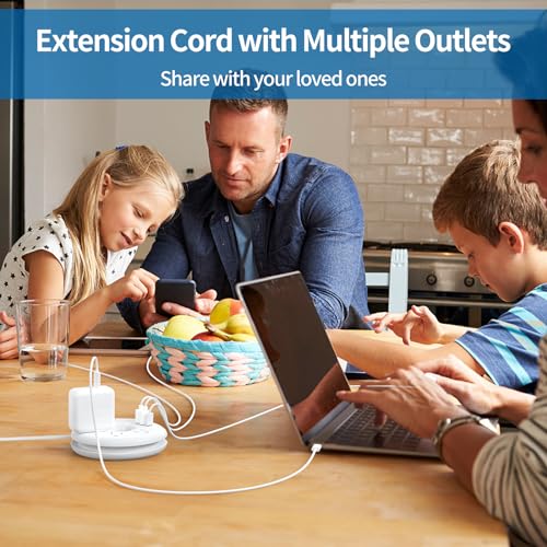 Portable Travel Power Strip with 3 Outlets and 3 USB