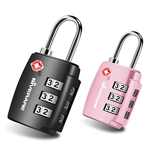 TSA Approved Travel Luggage Locks, 2-Pack, Keyless