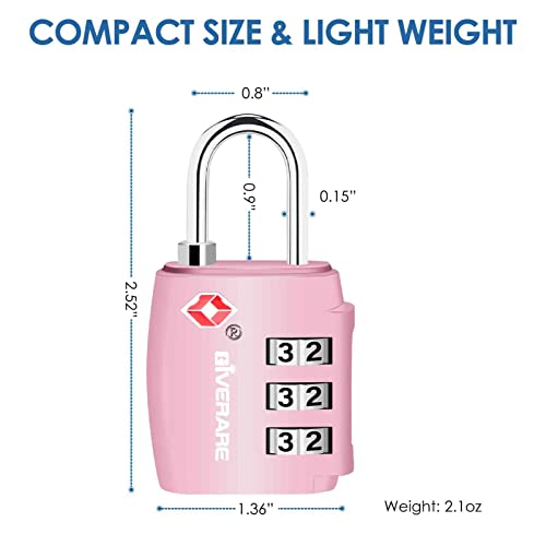 TSA Approved Travel Luggage Locks, 2-Pack, Keyless