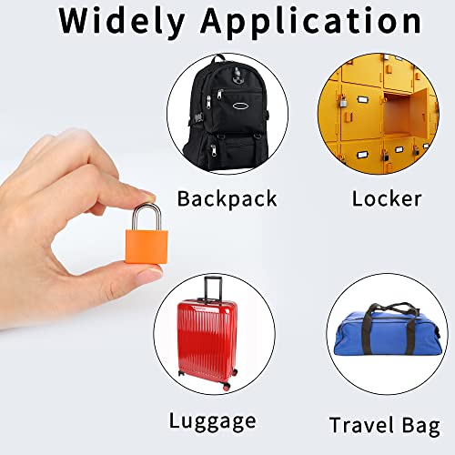Multicolor Mini Keyed Padlock Set for Suitcase and Bag