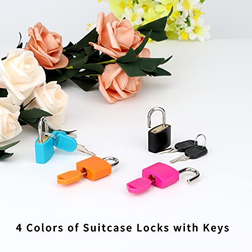 Multicolor Mini Keyed Padlock Set for Suitcase and Bag