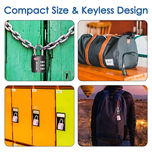 TSA Approved Travel Luggage Locks, 2-Pack, Keyless