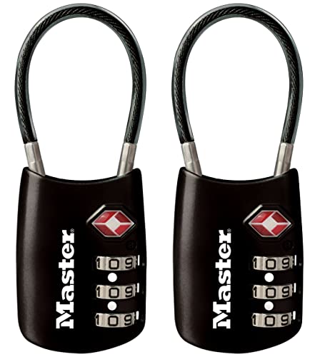 TSA Accepted Cable Luggage Lock - Pack of 2