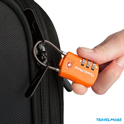 TSA Approved Luggage Locks for Suitcases - Orange