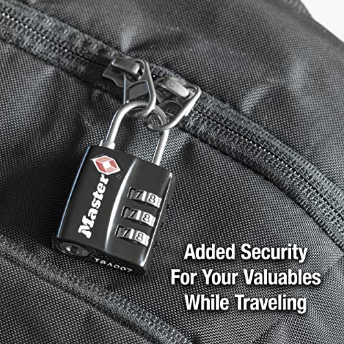 Master Lock TSA-Approved Luggage Lock, Black