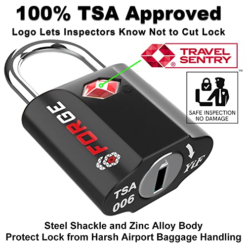 TSA Approved 2-Pack Black Travel Luggage Lock