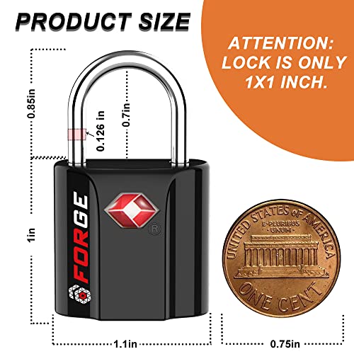 TSA Approved 2-Pack Black Travel Luggage Lock
