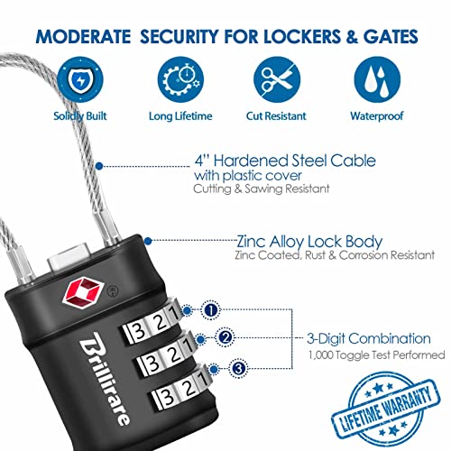 TSA Approved Luggage Locks - 2 Pack