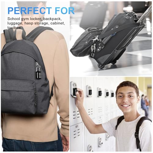 4-Digit Combination Lock for Backpack and Luggage (Pack of 4)