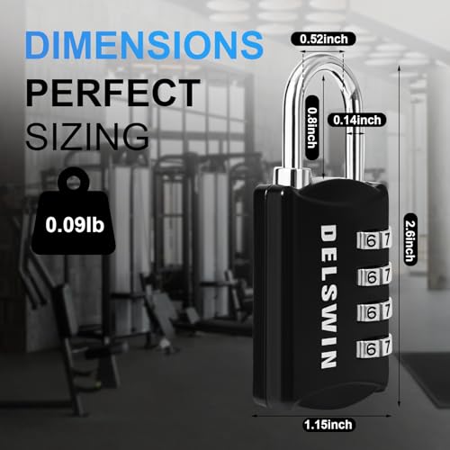 4-Digit Combination Lock for Backpack and Luggage (Pack of 4)