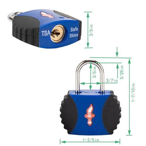 DUALCROWN TSA Approved Luggage Lock, 4 Pack