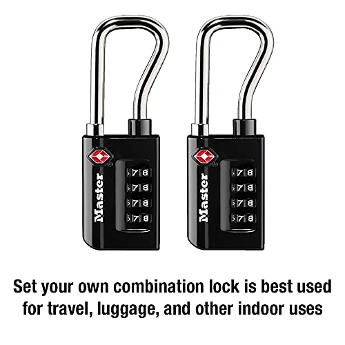 Master Lock 2-Pack TSA Approved Luggage Lock, Black