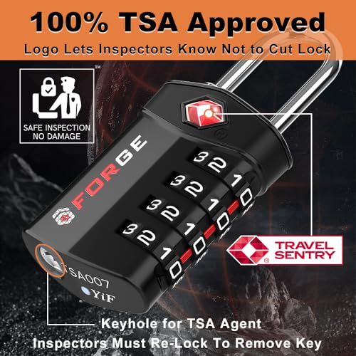 TSA Approved Travel Lock, Durable Alloy Body