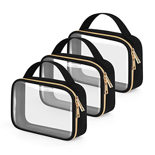 TSA Approved Clear Toiletry Bags, 3-Pack, for Travel
