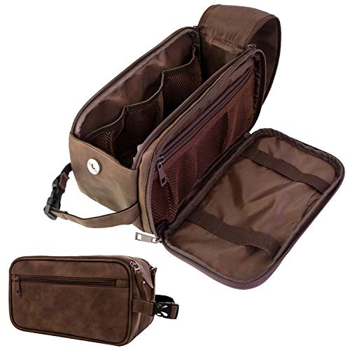 PAVILIA Men's Travel Toiletry Bag Organizer