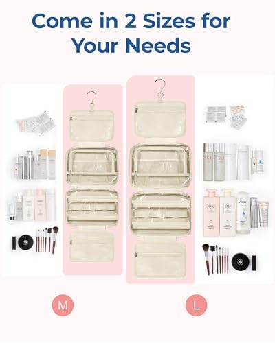 BAGSMART Toiletry Travel Bag with Jewelry Organizer