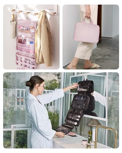 BAGSMART Toiletry Travel Bag with Jewelry Organizer