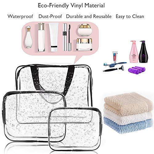 6-Piece TSA Approved Clear Makeup Bags Set