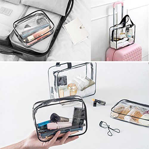 6-Piece TSA Approved Clear Makeup Bags Set