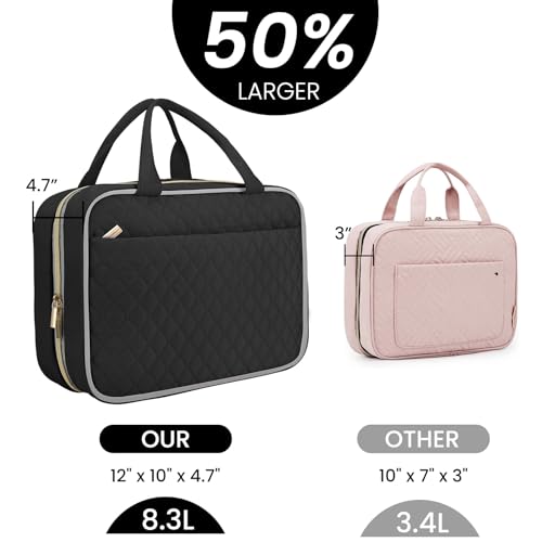 MarikaLife Hanging Travel Toiletry Bag - Black