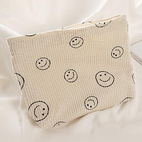 Corduroy Toiletry Bag for Women and Men - Beige