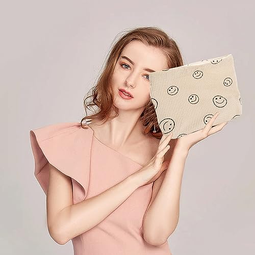 Corduroy Toiletry Bag for Women and Men - Beige