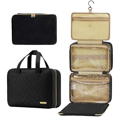 Extra Large Black Hanging Travel Makeup Bag