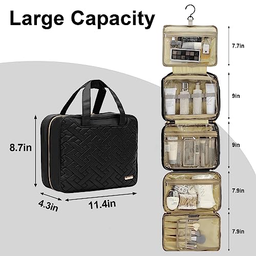 Extra Large Black Hanging Travel Makeup Bag