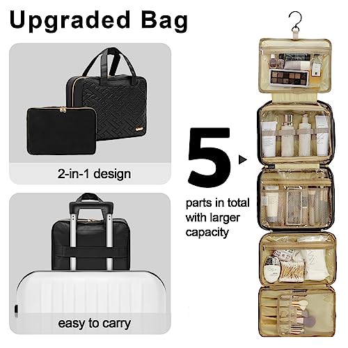 Extra Large Black Hanging Travel Makeup Bag