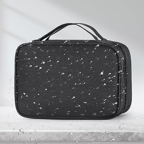 Waterproof Hanging Toiletry Bag for Travel - Black