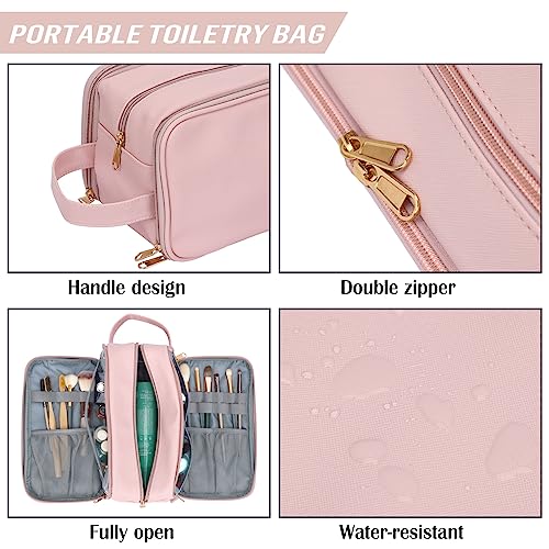 Women's Pink Fixwal Toiletry Bag, Large, Waterproof