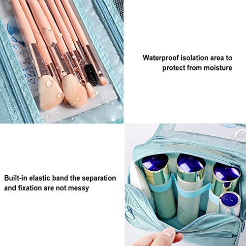 Women's Hanging Toiletry Bag with Sturdy Hook (Light Blue)