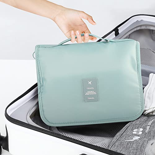 Women's Hanging Toiletry Bag with Sturdy Hook (Light Blue)