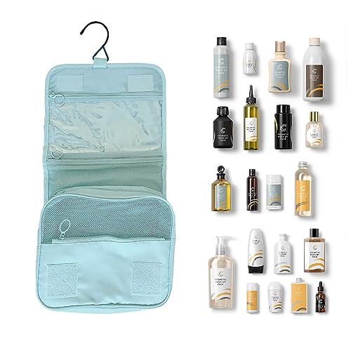 Women's Hanging Toiletry Bag with Sturdy Hook (Light Blue)