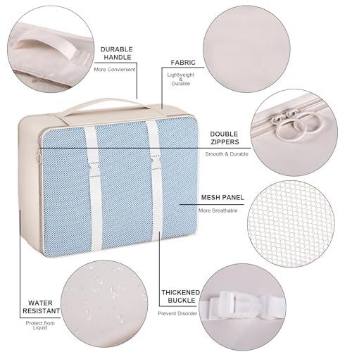Funarty 8-Piece Packing Cubes Set - Cream