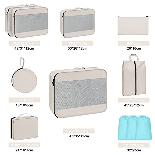 Easortm Travel Packing Cubes 11-Piece Set