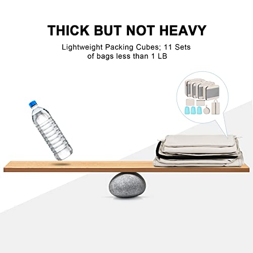 Easortm Travel Packing Cubes 11-Piece Set