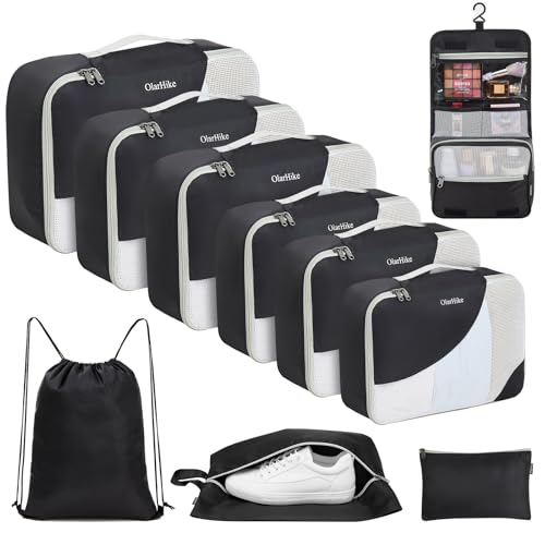 10-Piece Packing Cubes Set for Suitcases by OlarHike