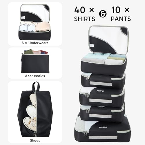 10-Piece Packing Cubes Set for Suitcases by OlarHike