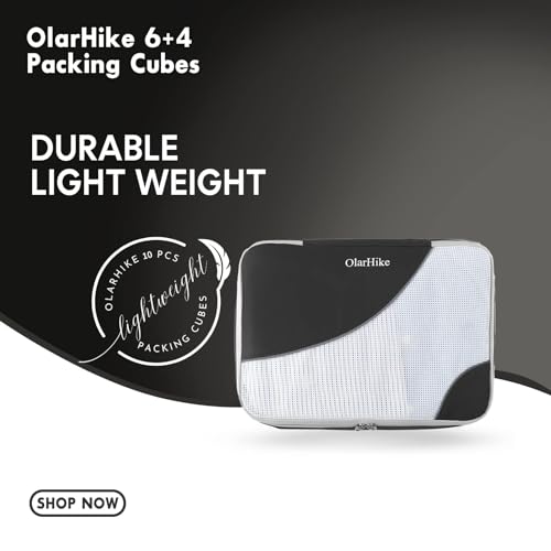 10-Piece Packing Cubes Set for Suitcases by OlarHike